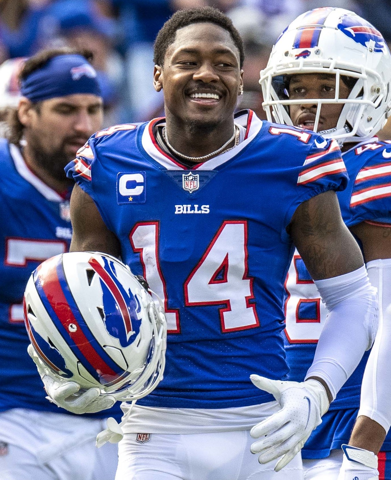 Stefon Diggs with the Buffalo Bills during a 2021 NFL game