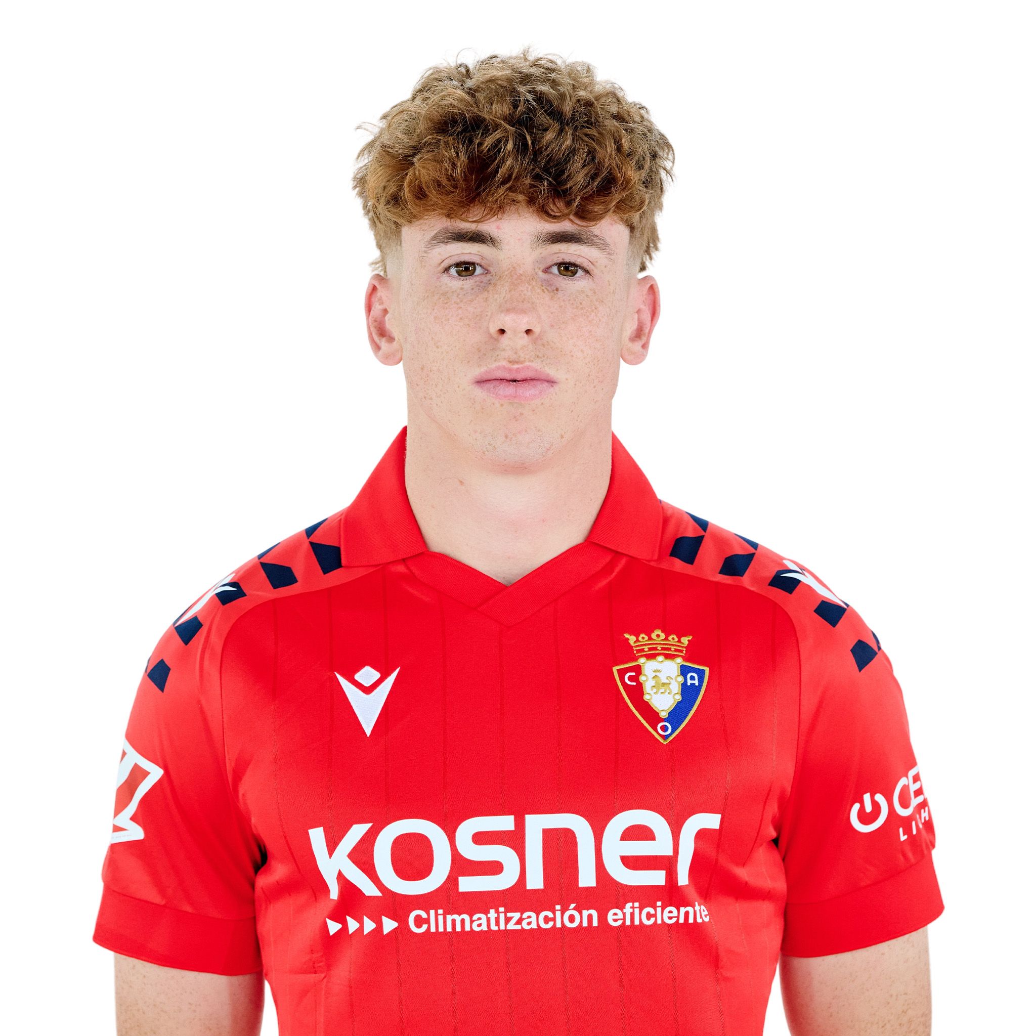 Victor Munoz in an Osasuna shirt for his LaLiga player profile